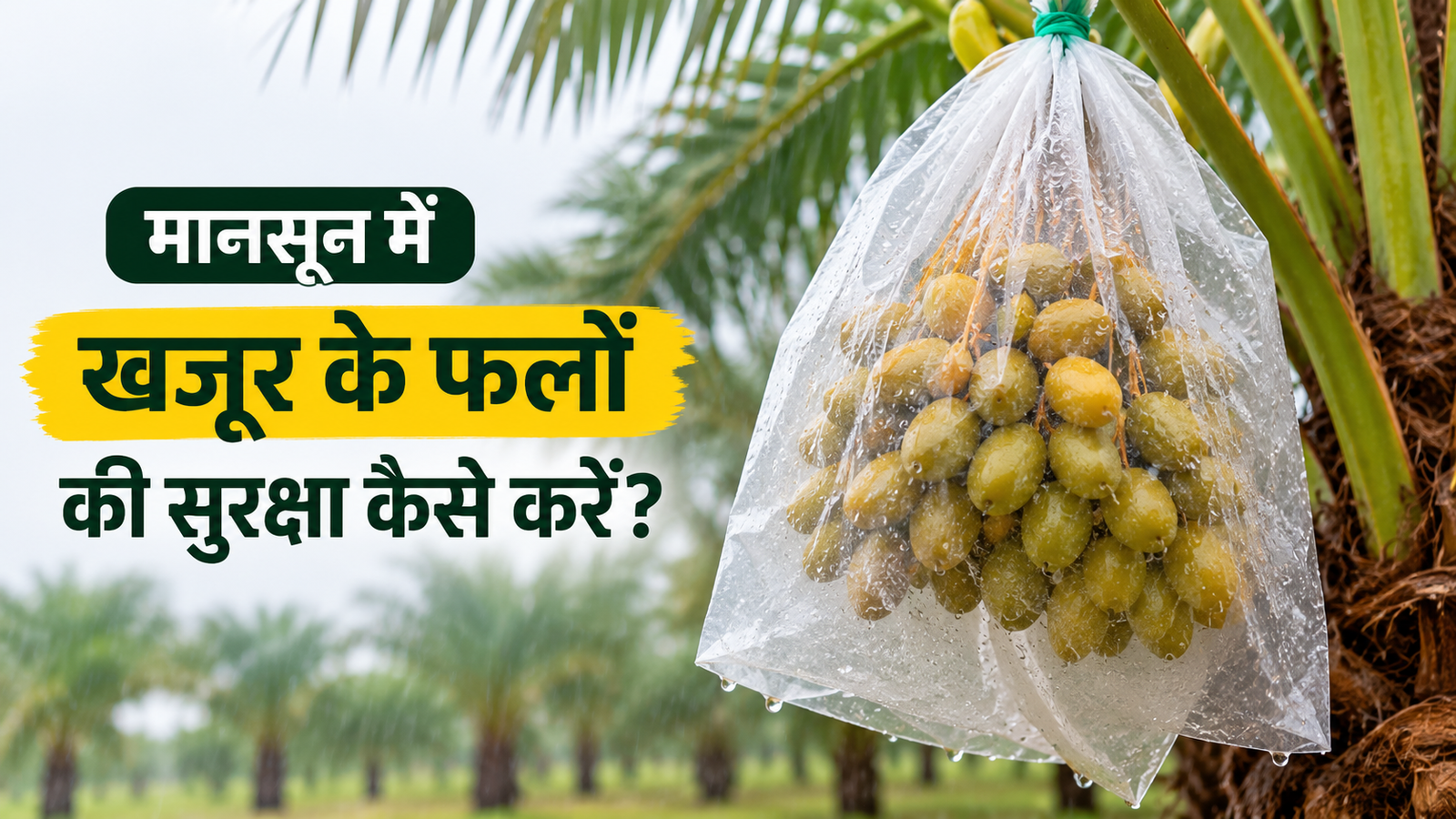 मानसून में खजूर के फलों की सुरक्षा कैसे करें? अपनाएं आसान तरीके, बारिश से नहीं होगी फसल खराब Monsoon Mein Khajur Ke Phalon Ki Suraksha Kaise Kare?