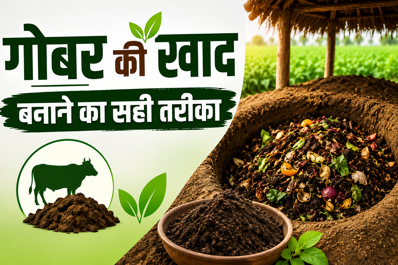 गोबर की खाद बनाने का सही तरीका, खुले में न रखें गोबर, ऐसे तैयार करें पोषक जैविक खाद Gobar Ki Khaad Banane Ka Sahi Tarika
