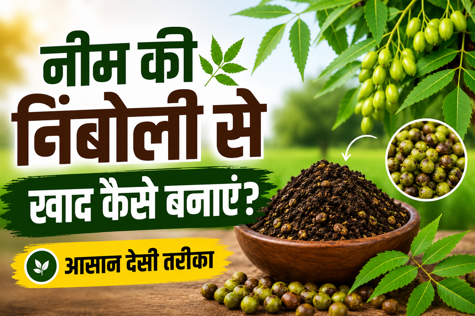 नीम की निंबोली से खाद कैसे बनाएं? खेती का खर्च घटाने का आसान देसी तरीका Neem Ki Nimbolee Se Khad Kaise Banaye