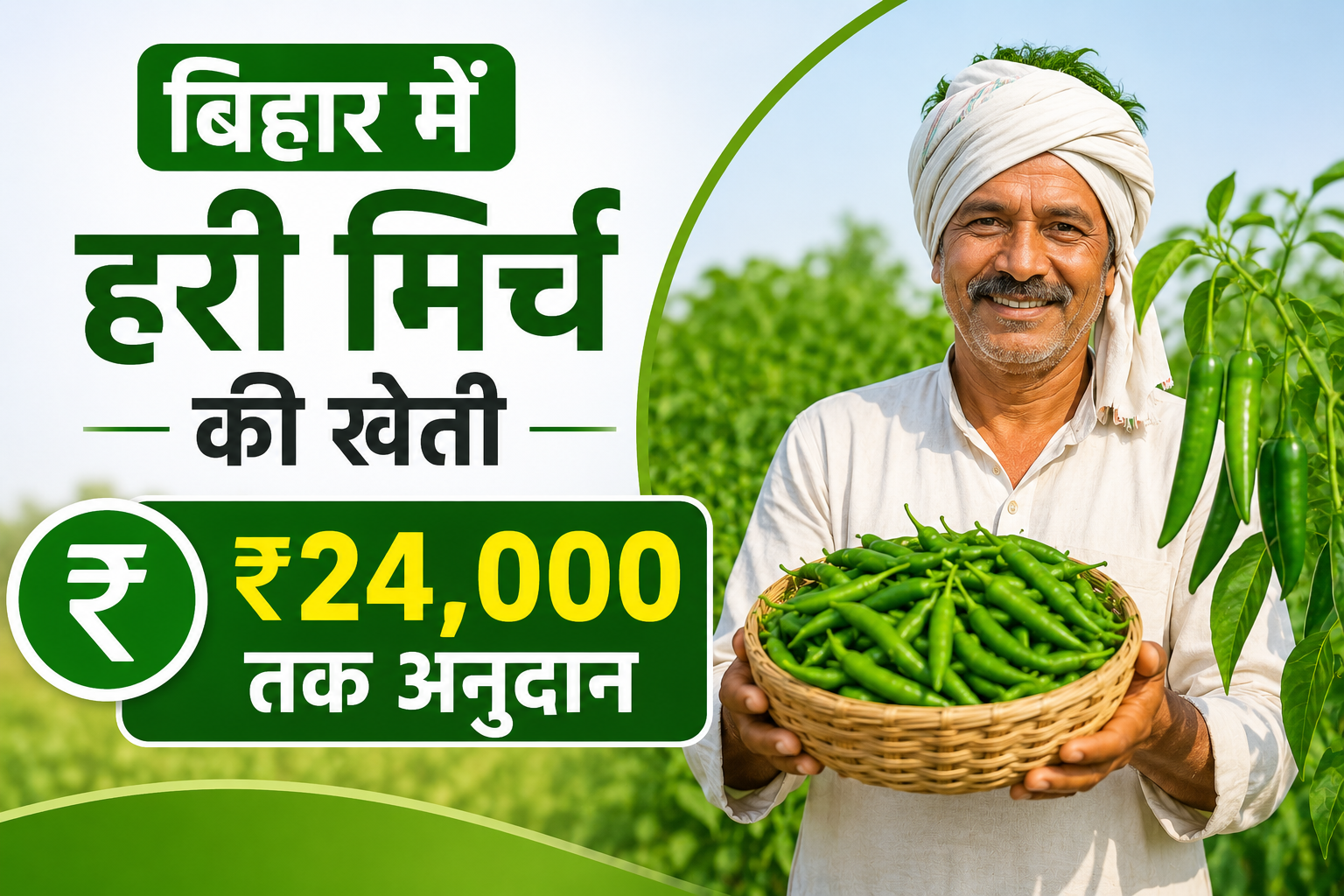 हरी मिर्च की खेती पर किसानों को मिल सकता है ₹24,000 तक अनुदान Bihar Me Hari Mirch Ki Kheti Par Subsidy