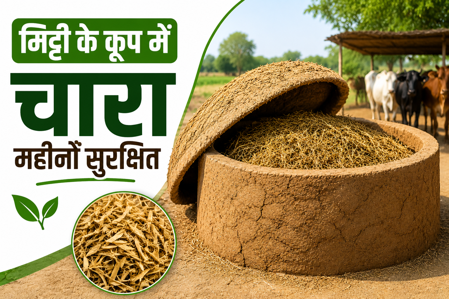 प्लास्टिक-तिरपाल से पहले यही था सहारा, मिट्टी के कूप में महीनों सुरक्षित रखते थे पशुओं का चारा Mitti Ke Koop Mein Chara Kaise Rakhein