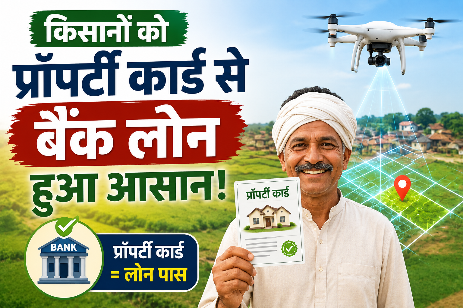 किसानों को प्रॉपर्टी कार्ड से बैंक लोन लेना हुआ आसान! जानें SVAMITVA Scheme Se Property Card Par Bank Loan Kaise Milega