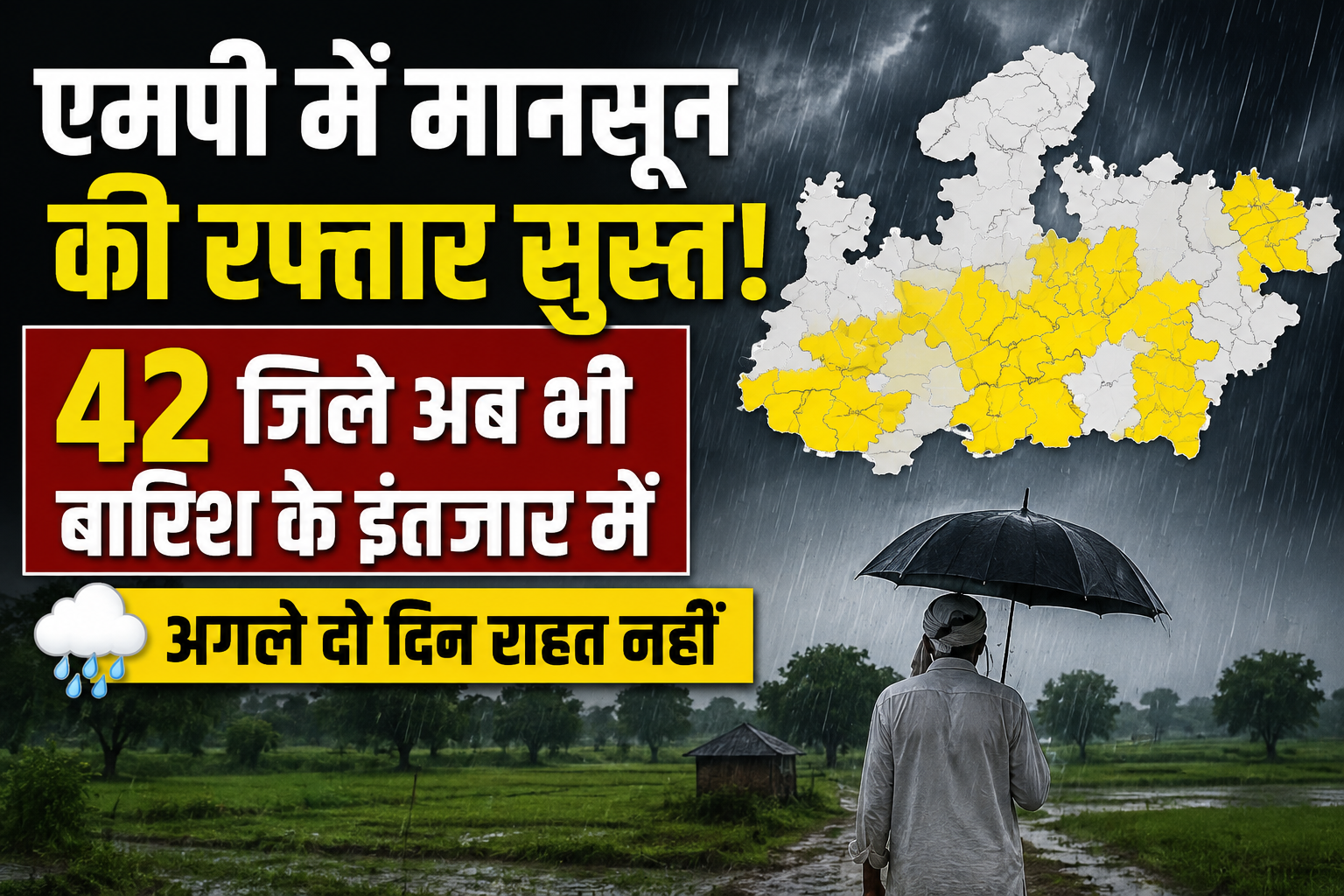 MP Weather Today: एमपी के 42 जिले अब भी बारिश के इंतजार में, 5 अगस्त से बदलेगा मौसम