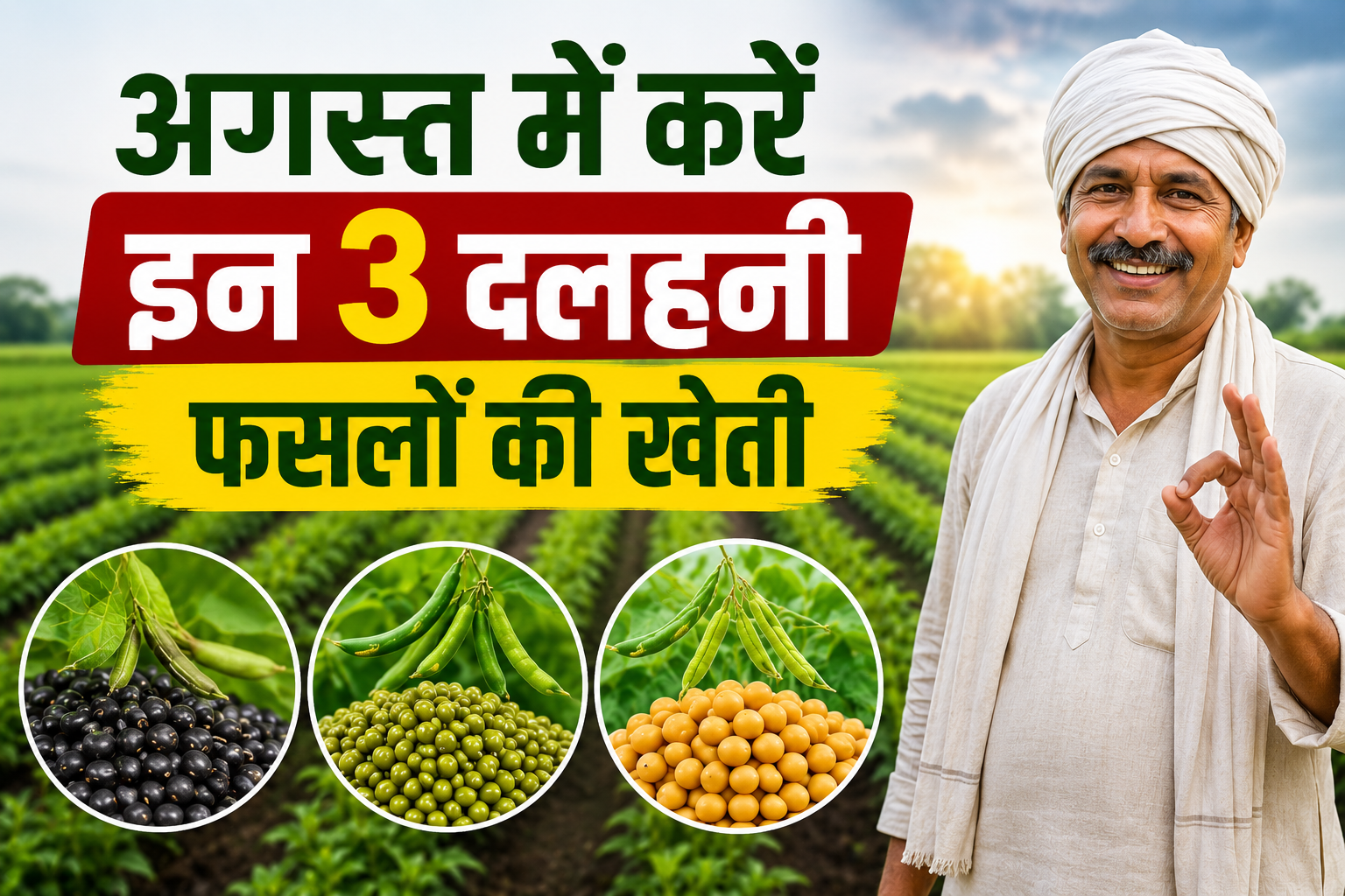 मालामाल होंगे किसान! अगस्त में करें इन 3 दलहनी फसलों की खेती, जानें बुवाई का सही तरीका August Mein Dalhani Fasal Ki Kheti