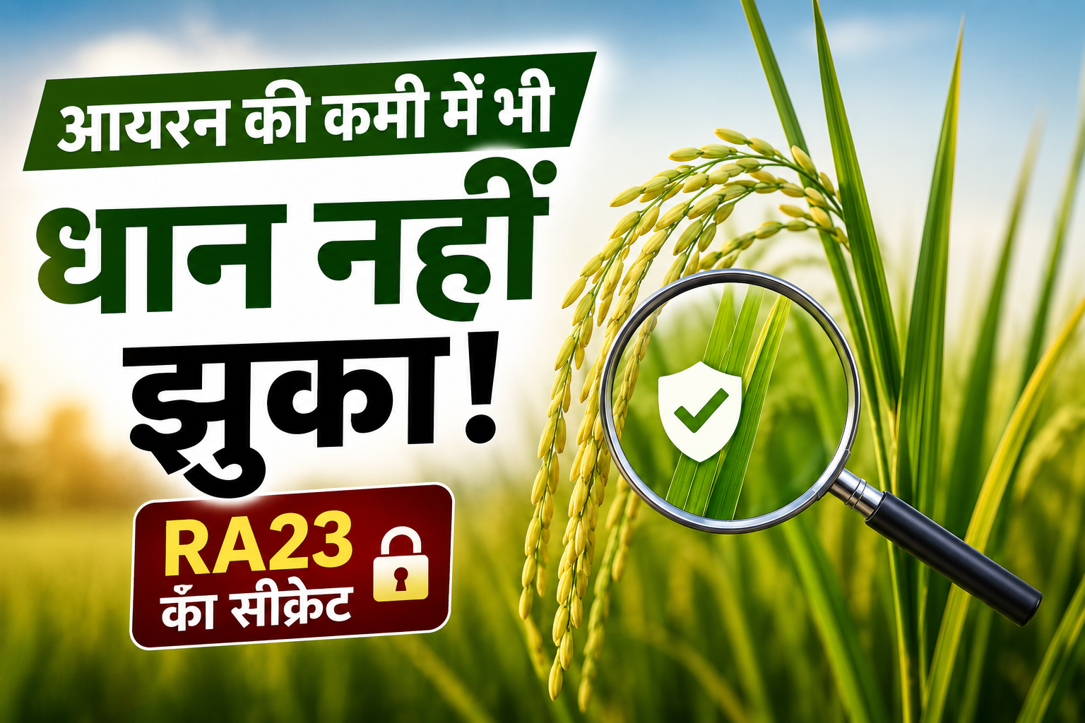 आयरन की कमी में भी नहीं झुका धान! वैज्ञानिकों ने खोजा RA23 का ‘सर्वाइवल सीक्रेट’Iron Ki Kami Mein Dhan Ki Kheti