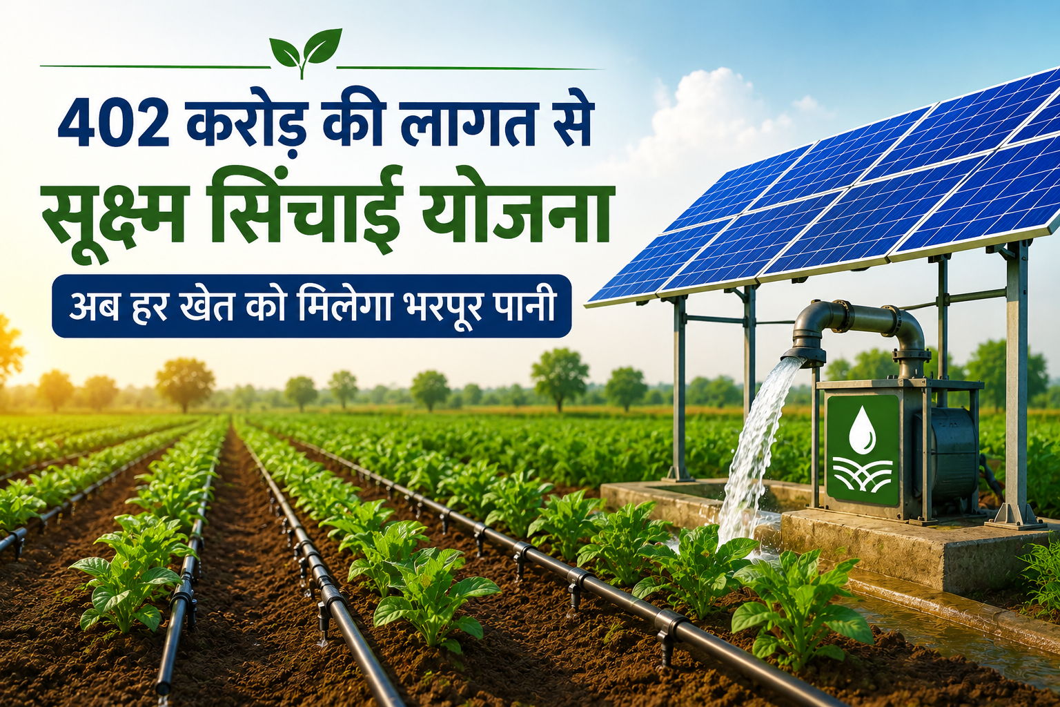 402 करोड़ की योजना से 8,926 किसानों को मिलेगा लाभ , अब हर खेत तक पहुंचेगा सिंचाई का पानी Haryana Micro Irrigation Scheme 2026