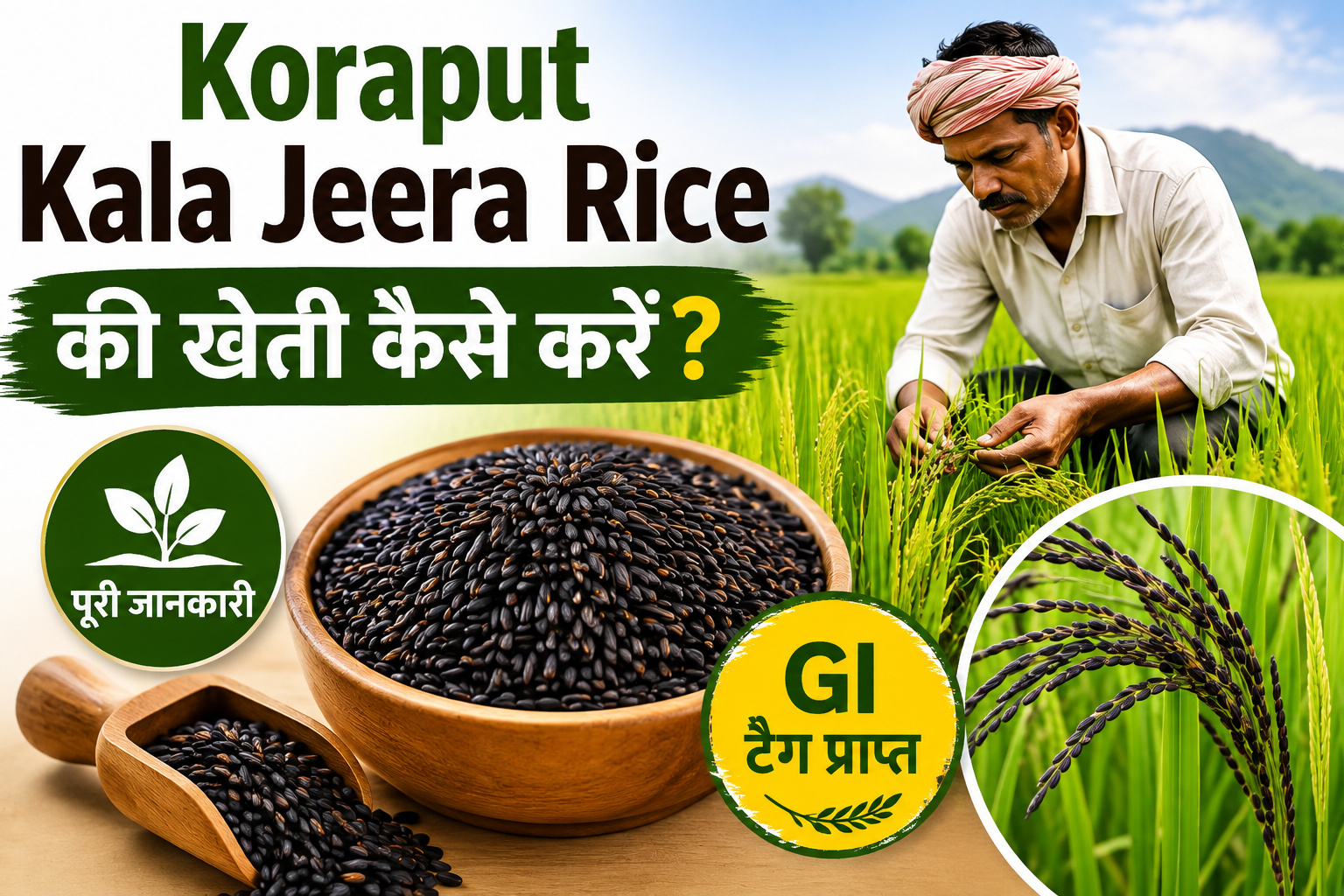 जानें खेती का तरीका, उत्पादन, कमाई और GI टैग की पूरी जानकारी Koraput Kala Jeera Rice Ki Kheti Kaise Kare