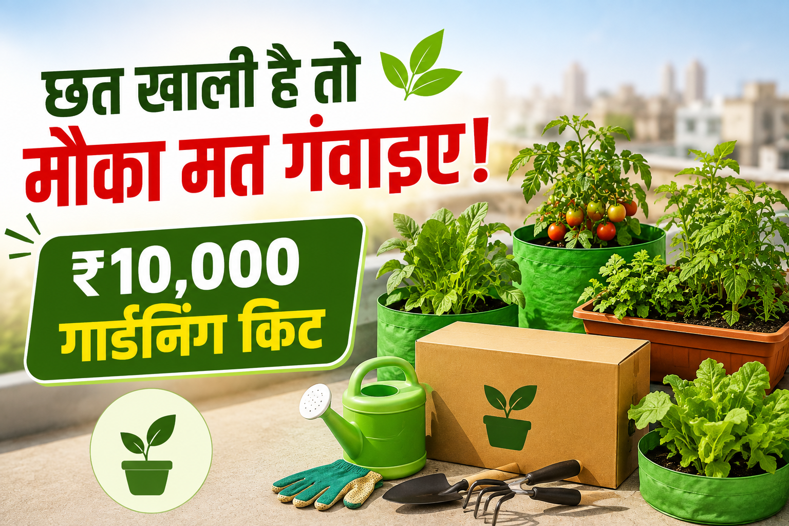 छत खाली है तो मौका मत गंवाइए! ₹10 हजार की गार्डनिंग किट, ऐसे करें आवेदन Rooftop Gardening Yojana 2026