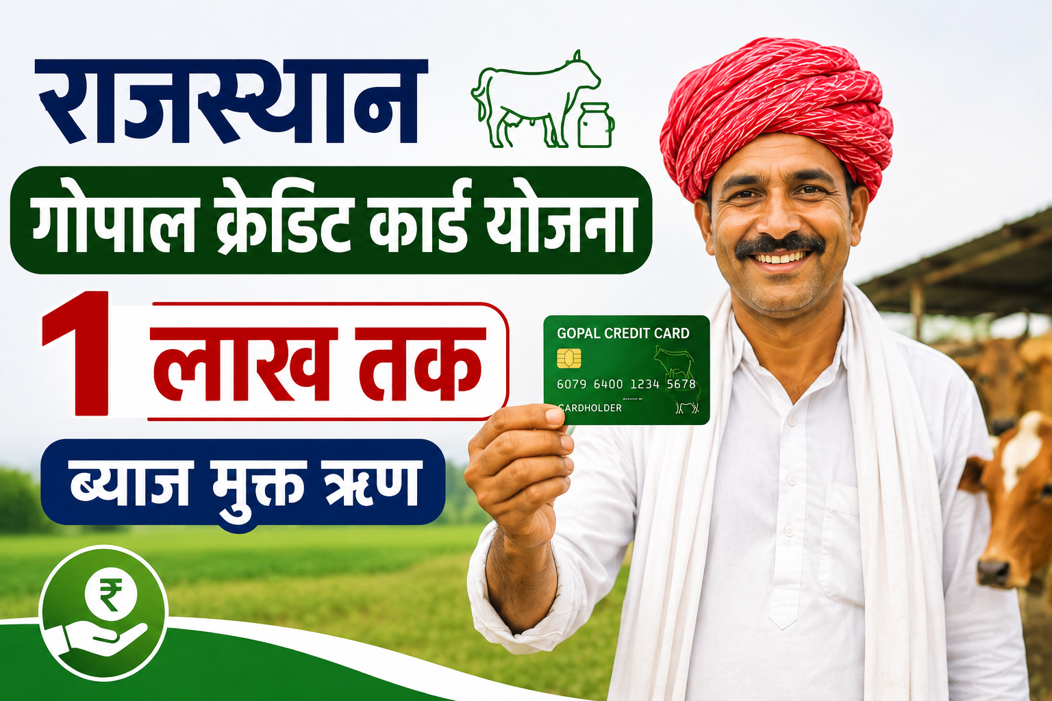 राजस्थान के पशुपालकों को मिलेगा 1 लाख रुपये तक ब्याज मुक्त ऋण Rajasthan Gopal Credit Card Yojana
