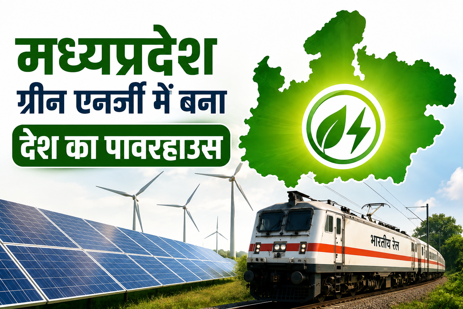 8 राज्यों और भारतीय रेलवे को दे रहा ग्रीन एनर्जी Madhya Pradesh Green Energy Mein Bana Desh Ka Powerhouse