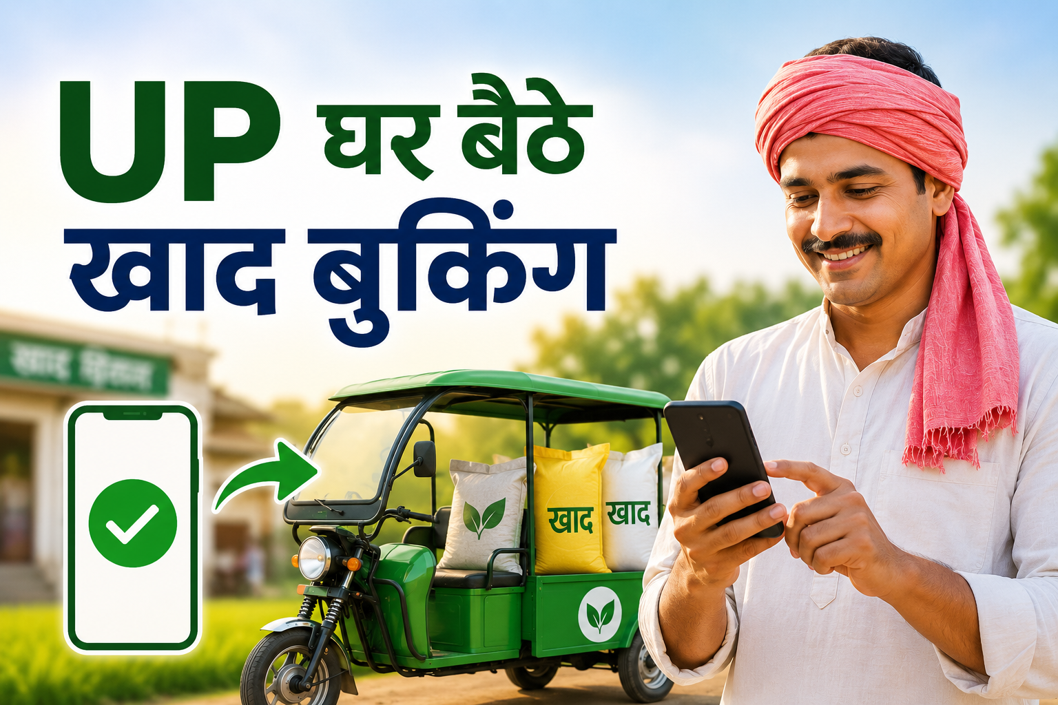 अब लाइन नहीं, मोबाइल ऐप से करें खाद बुक, घर पहुंचेगी डिलीवरी UP Me Ghar Baithe Khad Booking