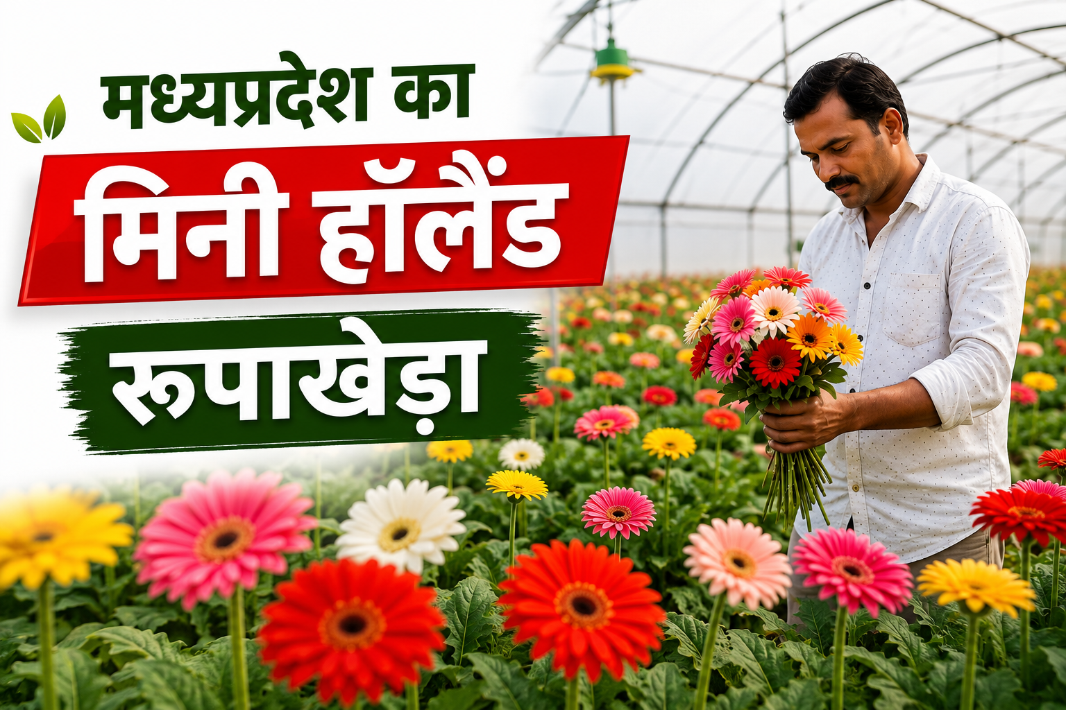 मध्यप्रदेश का ‘मिनी हॉलैंड’ बना रूपाखेड़ा, पॉलीहाउस में खिल रहे विदेशी फूल Madhya Pradesh Me Rupakheda Ki Polyhouse Kheti