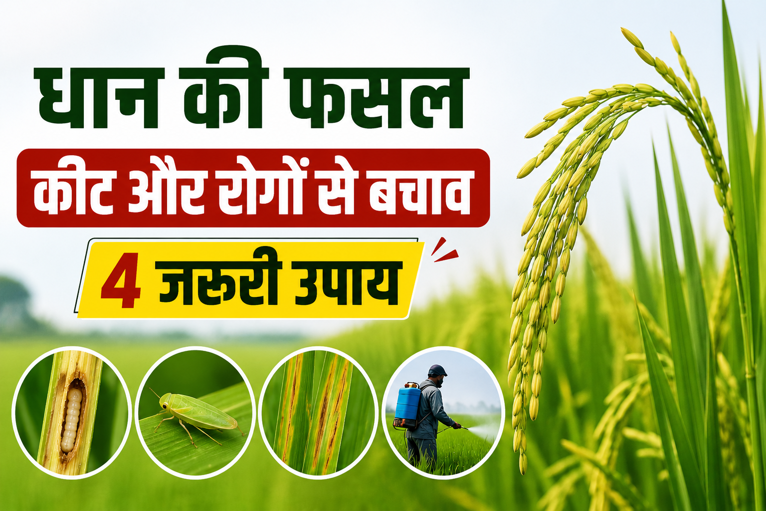 जानें तना छेदक, हिस्पा और लीफ ब्लाइट से बचने के 4 जरूरी उपाय Dhan Ki Fasal Mein Keet Aur Rogon Se Bachav Kaise Kare?