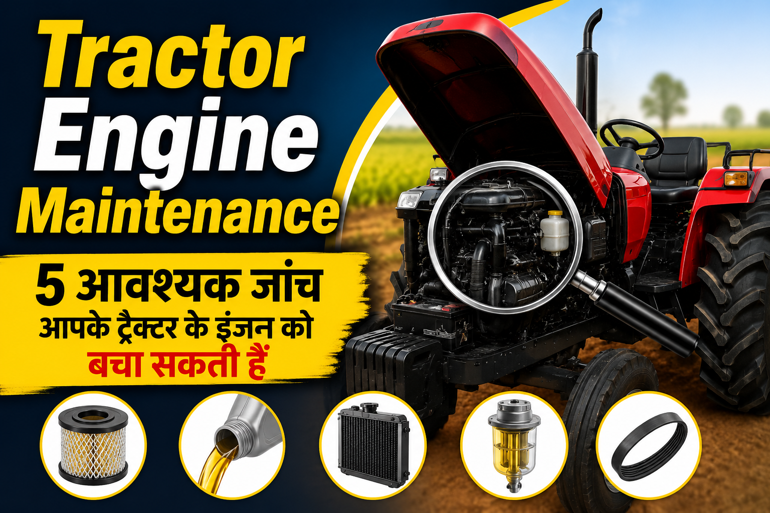 Tractor Engine Maintenance: 5 आवश्यक जांच आपके ट्रैक्टर के इंजन को बचा सकती हैं