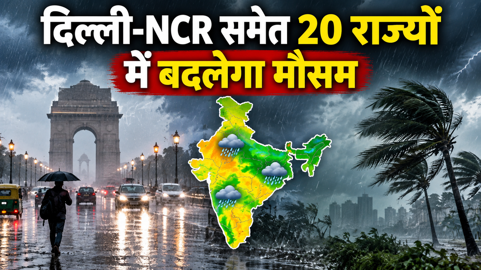Weather Update Today: दिल्ली-NCR समेत 20 राज्यों में बदलेगा मौसम, यूपी में येलो अलर्ट