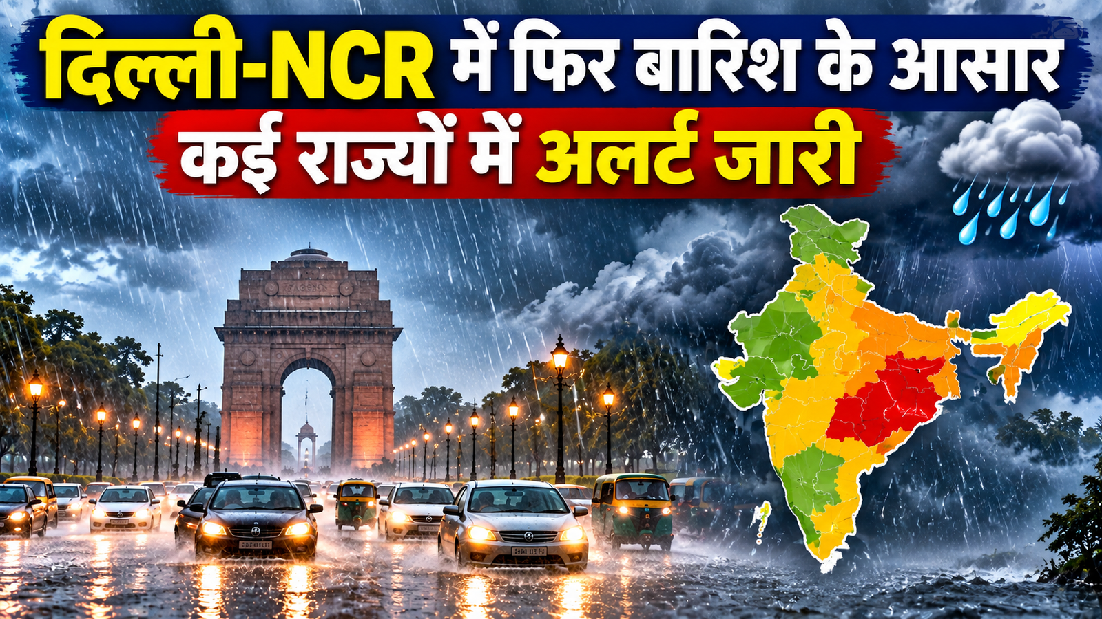 Weather Update Today: दिल्ली-NCR समेत कई राज्यों में बारिश का अलर्ट, नए सिस्टम से बदलेगा मौसम