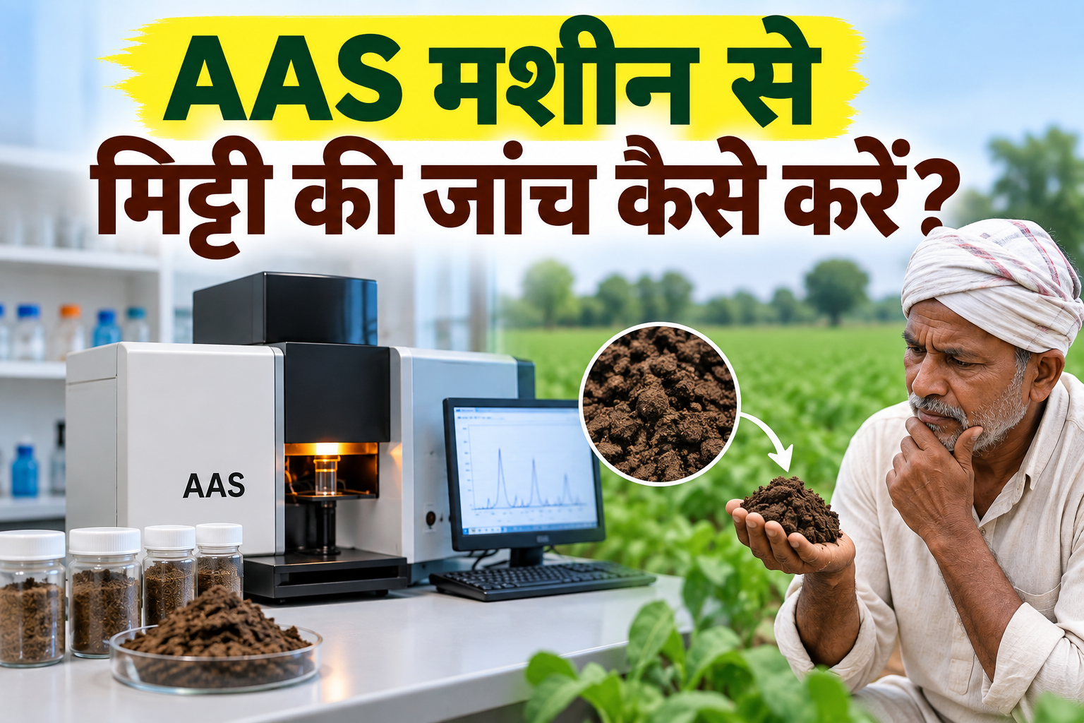 खेत में कौन सी फसल देगी बेहतर पैदावार? AAS मशीन बताएगी मिट्टी की पूरी कहानी, AAS Machine Se Mitti Ki Janch Kaise Kare?