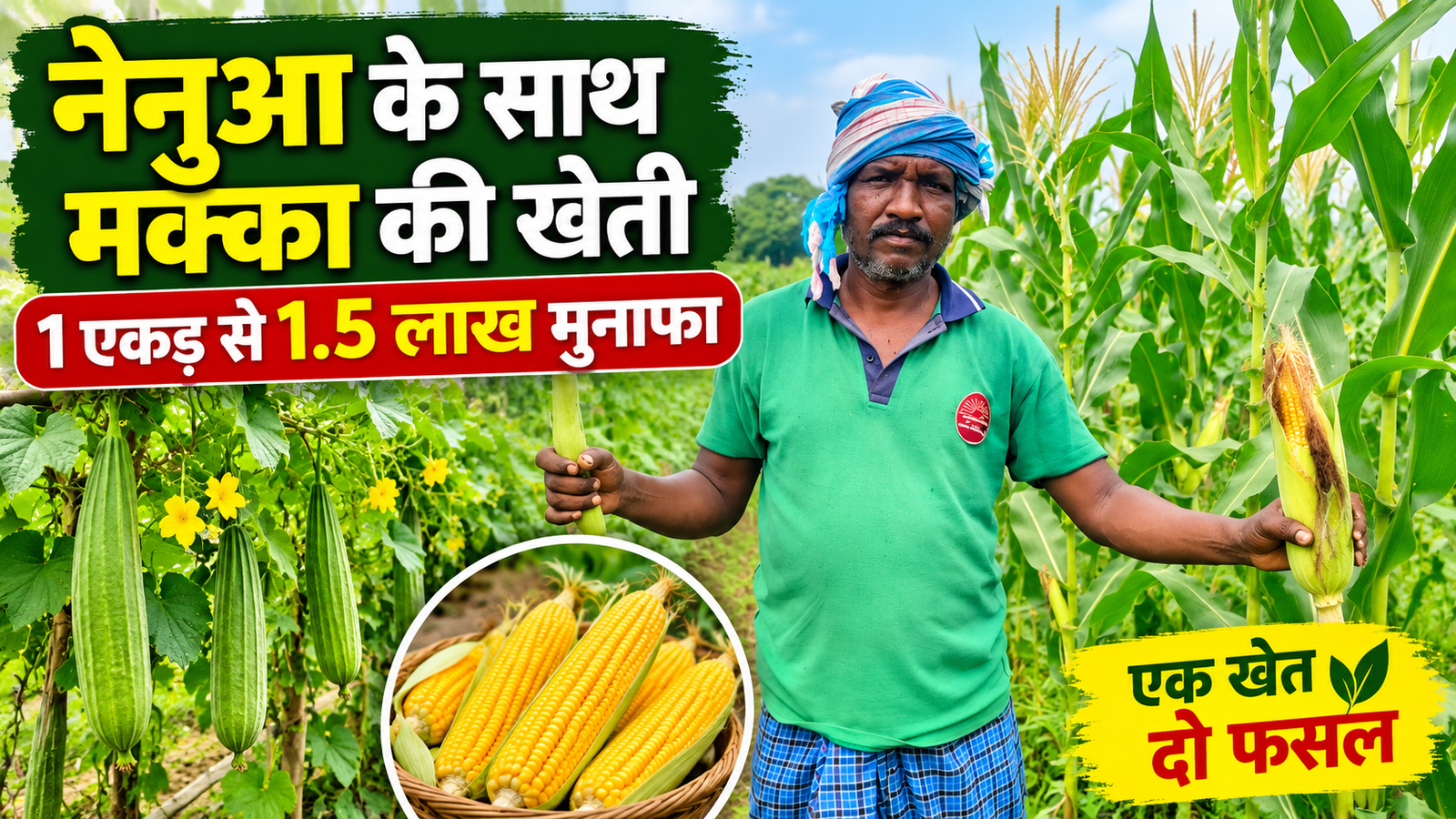 नेनुआ के साथ मक्का उगाकर किसान ने बनाया कमाई का नया मॉडल Shankar Soren Farming Success Story in Jharkhand
