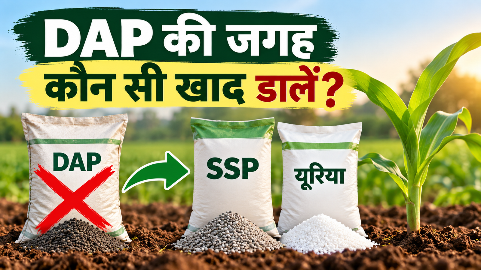 DAP नहीं मिले तो किसान न हों परेशान, SSP और यूरिया से पूरी करें पोषक तत्वों की जरूरत  DAP Ki Jagah Kaun Si Khaad Dale?