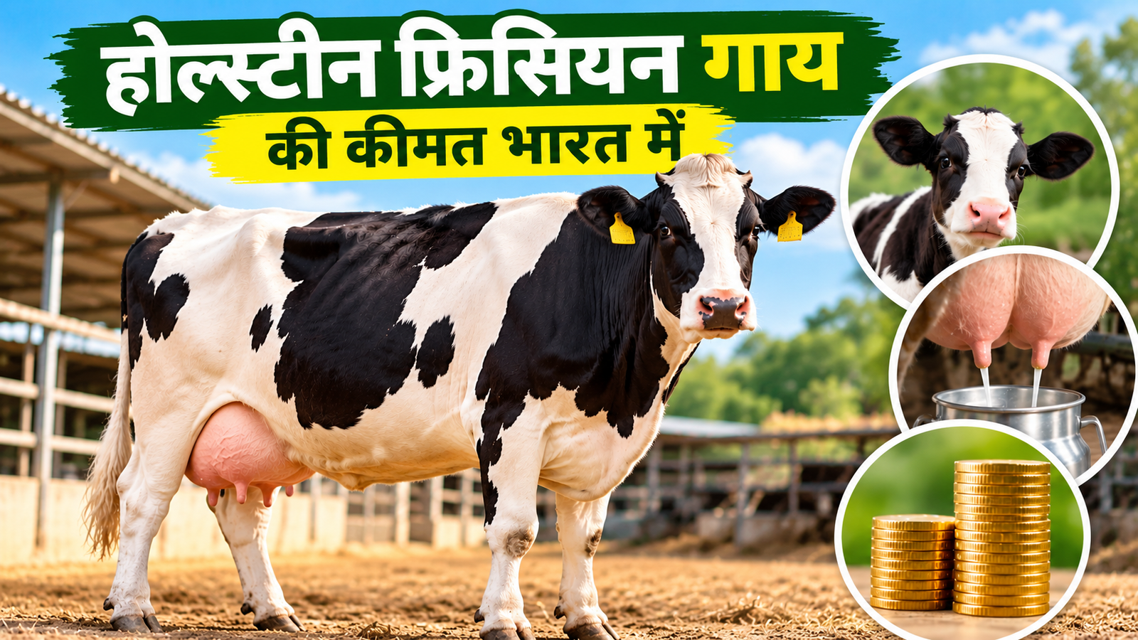 होल्स्टीन फ्रिसियन गाय की पहचान, वजन, दूध उत्पादन और भारत में कीमत Holstein Friesian Cow Ki Kimat India Mein