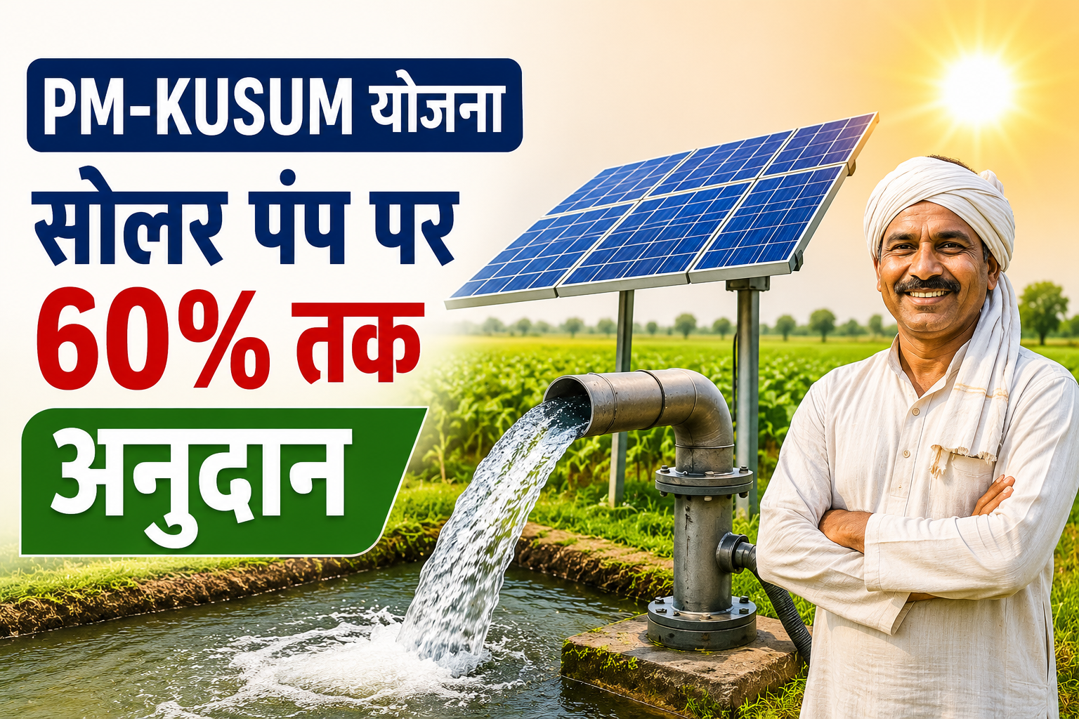 राजस्थान के किसानों को सोलर पंप पर मिलेगा 60% तक अनुदान, जानें पूरी जानकारी Rajasthan PM-KUSUM Solar Pump Subsidy