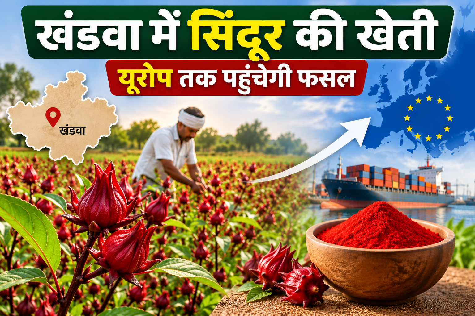 मध्य प्रदेश में सिंदूर की खेती ! ऑर्गेनिक सर्टिफिकेशन और ट्रेसबिलिटी के जरिए यूरोप तक पहुंचेगी फसल Khandwa Mein Sindoor Ki Kheti