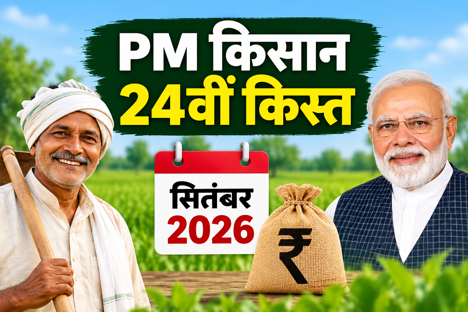 PM Kisan 24वीं किस्त सितंबर में आएगी या नहीं? किसानों के लिए जरूरी अपडेट  PM Kisan 24vi Kist September 2026