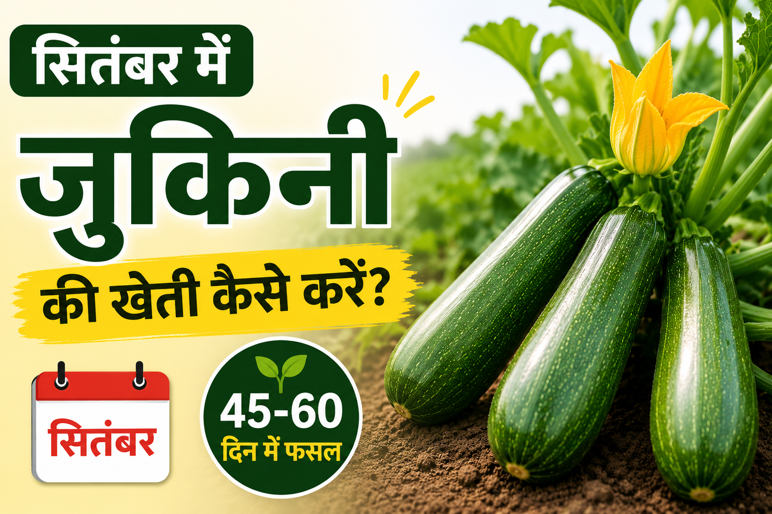सितंबर में जुकिनी की खेती कैसे करें? 45-60 दिन में शुरू हो सकती है तुड़ाई, दिवाली पर कमाई का मौका September Mein Zucchini Ki Kheti Kaise Kare