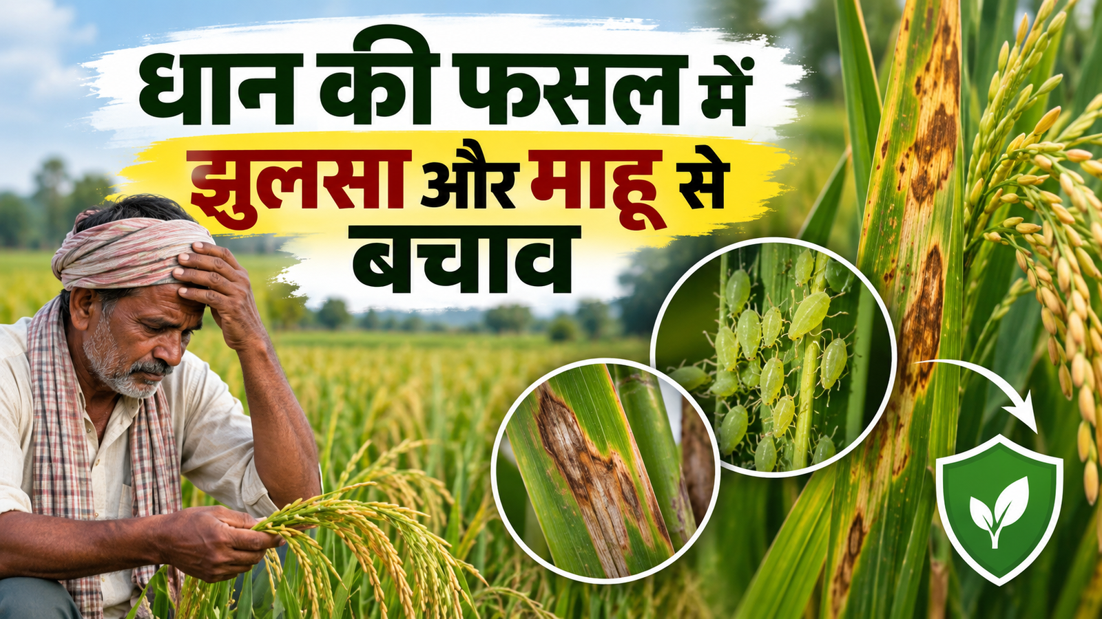 बालाघाट में धान की फसल पर माहू और झुलसा रोग का प्रकोप, किसानों की बढ़ी चिंता  Dhan Ki Fasal Mein Jhulsa Aur Mahu Se Bachav