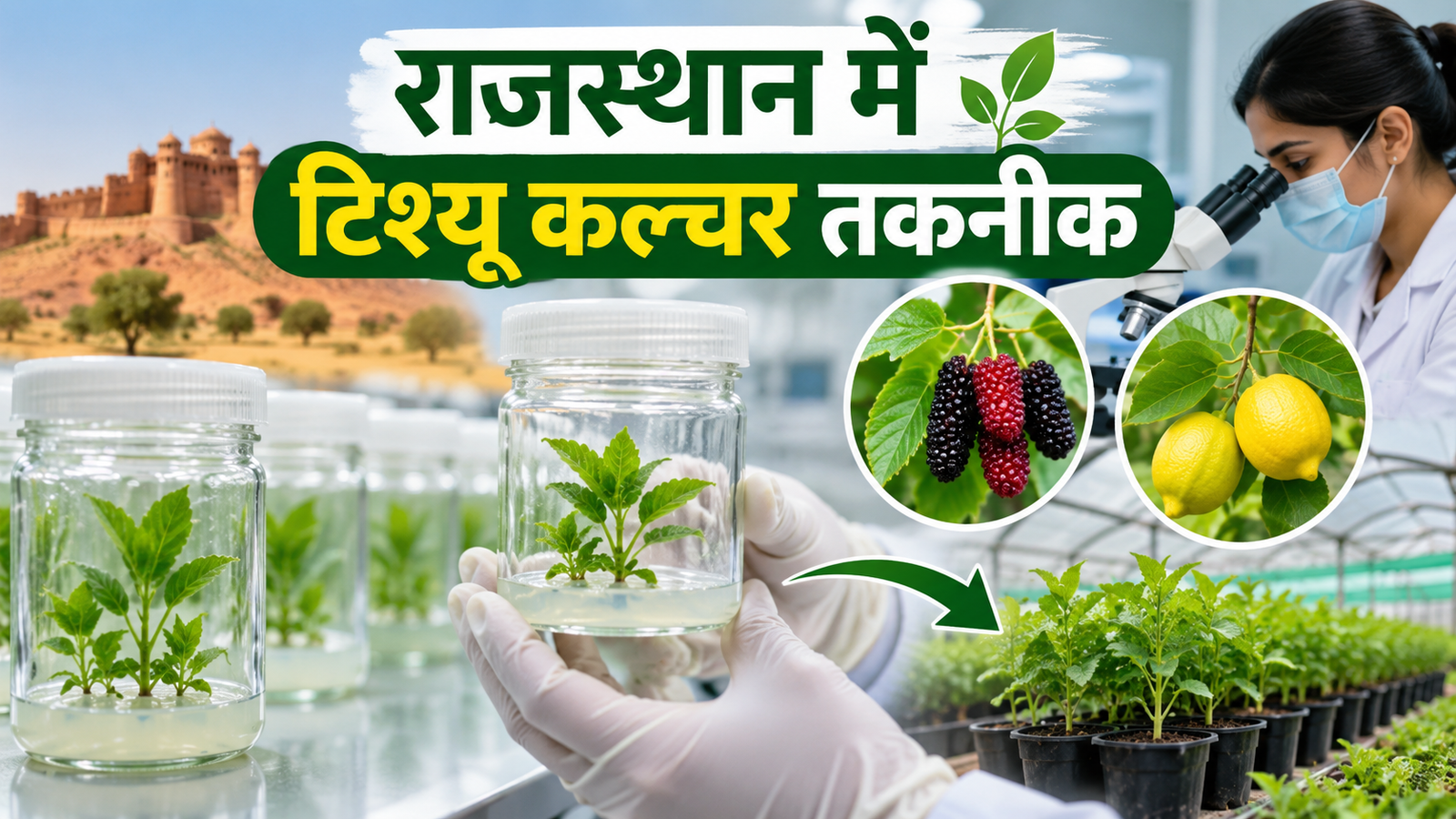 रेगिस्तान में अब मौसम का इंतजार नहीं, लैब में तैयार होंगे पौधे, वैज्ञानिकों की मेहनत रंग लाई  Rajasthan Mein Tissue Culture Takneek