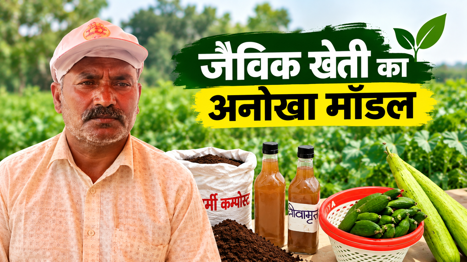 जैविक खेती का अनोखा मॉडल! नमक छोड़कर लगभग हर खाद्य चीज खुद उगा रहे मुरादाबाद के श्रीपाल यादव Shripal Yadav Organic Farming Success Story