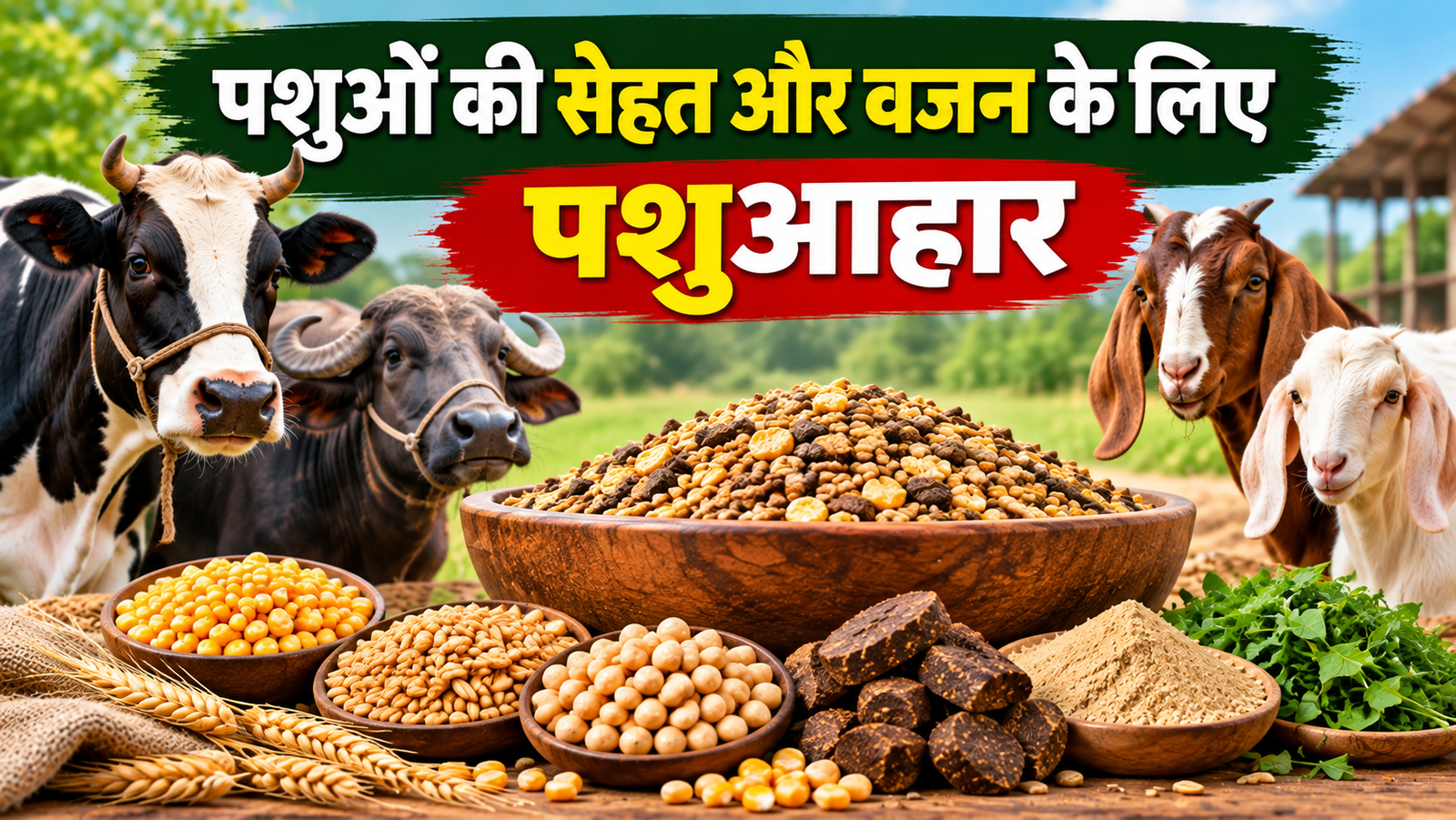 पशुओं की सेहत और वजन के लिए खास पशुआहार, मक्का-गेहूं समेत 11 चीजों से होता है तैयार  Pashuon Ki Sehat Aur Wajan Ke Liye Pashuaahar