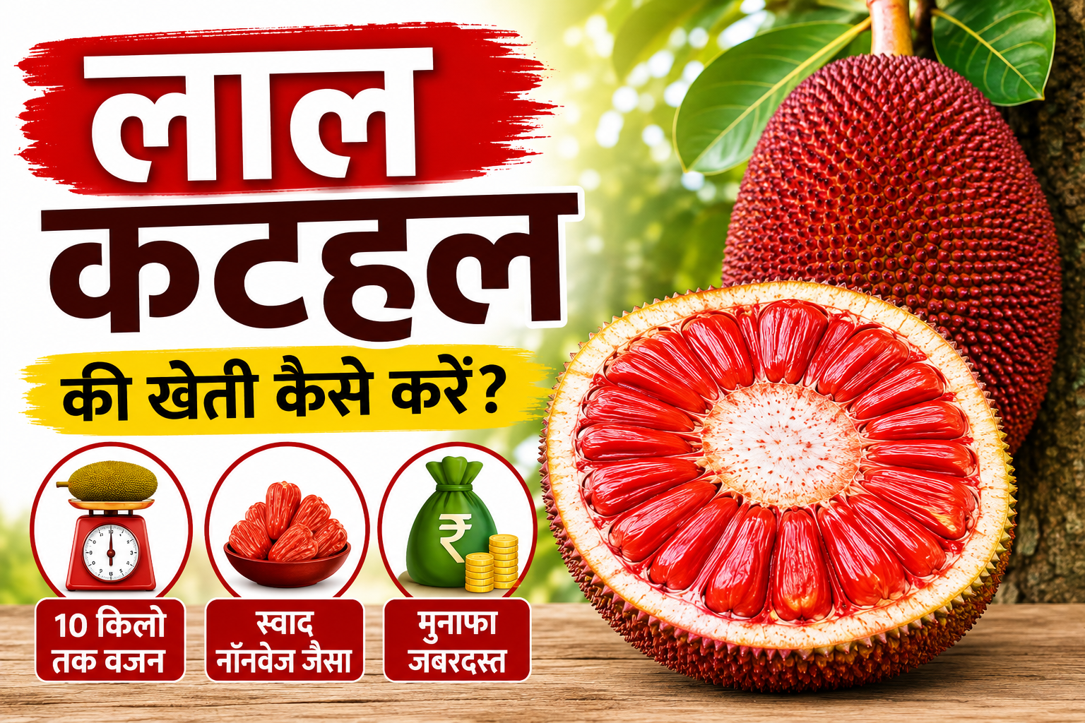 आम कटहल से अलग है लाल कटहल, स्वाद नॉनवेज जैसा, 10 किलो तक वजन, जानें खेती का तरीका और मुनाफा Lal Kathal Ki Kheti Kaise Kare