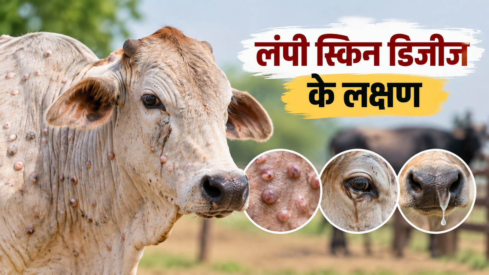 लंपी स्किन डिजीज पर सरकार अलर्ट, 606 टीमें तैनात; 16 लाख से ज्यादा पशुओं का टीकाकरण  Lumpy Skin Disease Ke Lakshan