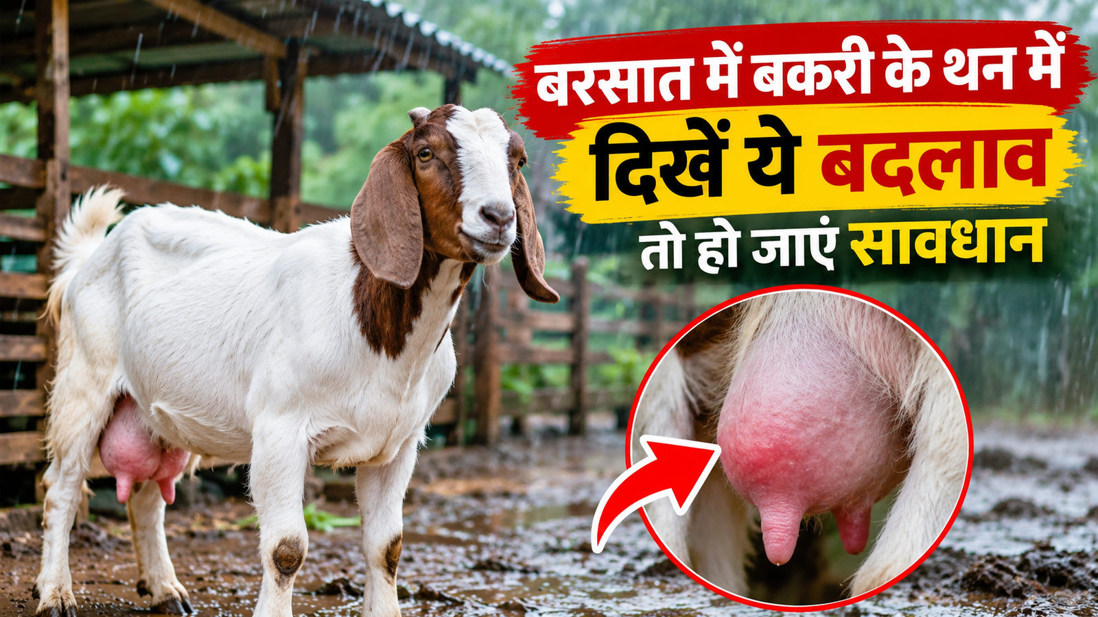 बरसात में बकरी के थन में दिखें ये बदलाव तो हो जाएं सावधान, जानिए बचाव के आसान तरीके Bakri Mein Thanaila Rog Se Kaise Bachen