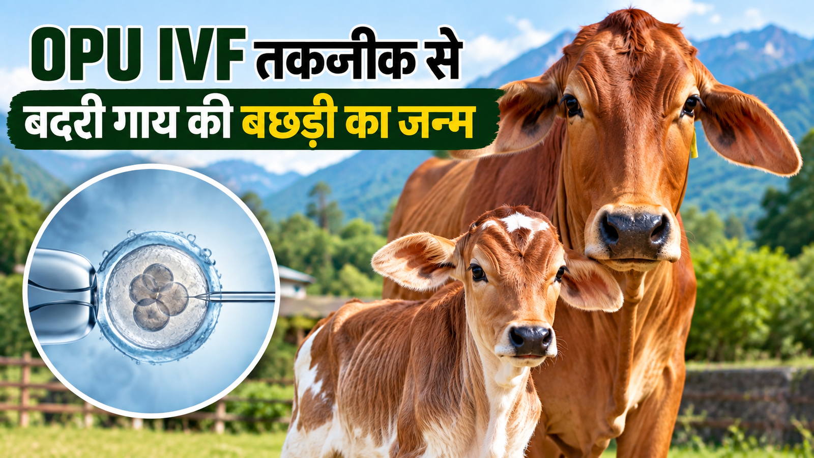OPU-IVF तकनीक से कमाल, साहीवाल गाय ने जन्मी बदरी नस्ल की स्वस्थ बछड़ी OPU IVF Technique Se Badri Gay Ki Bachhdi Ka Janm