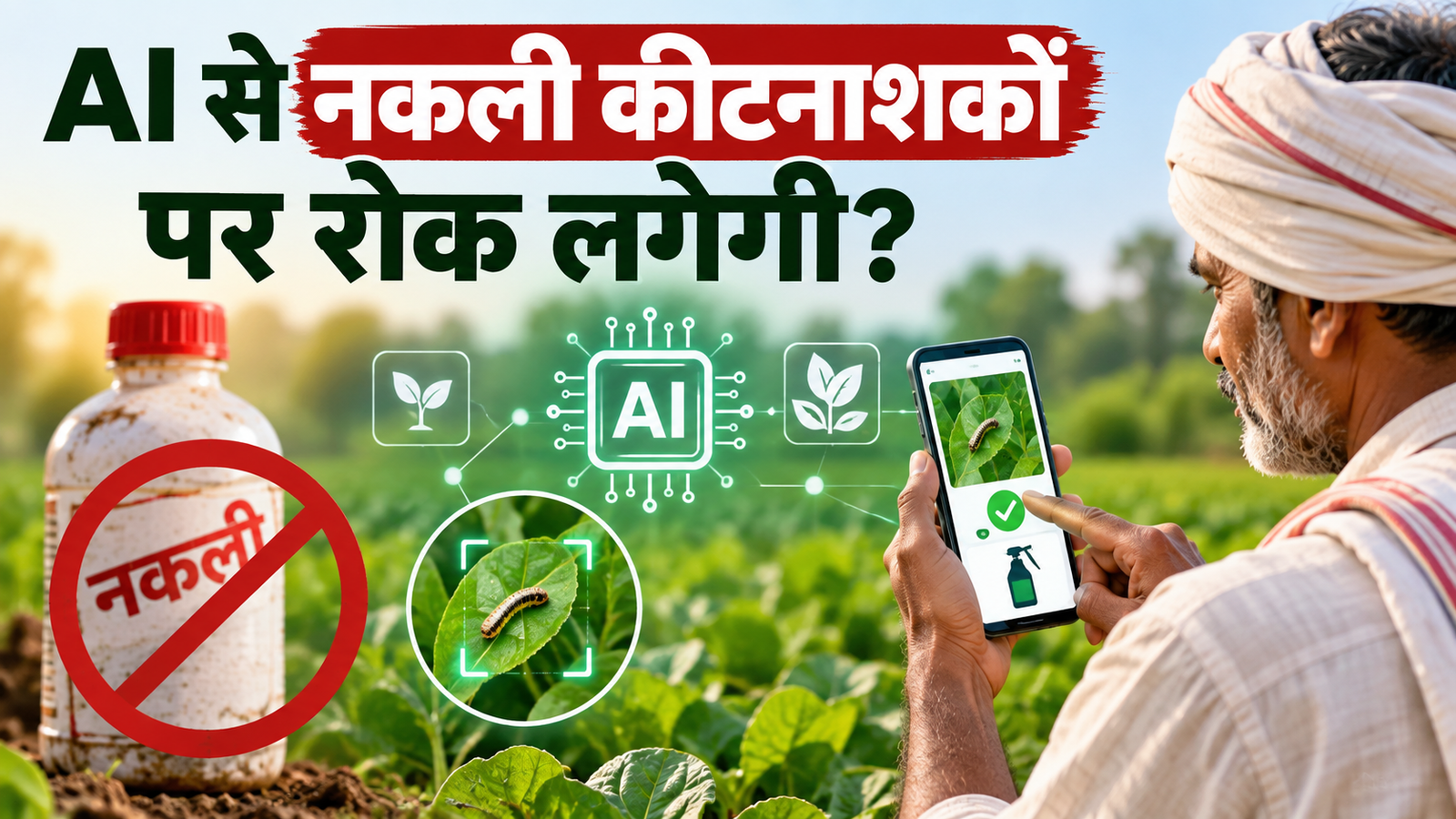 नकली कीटनाशकों पर लगेगी लगाम? AI बताएगा कौन सी दवा कब और कितनी डालें  AI Se Nakli Keetnashakon Par Rok Lagegi?