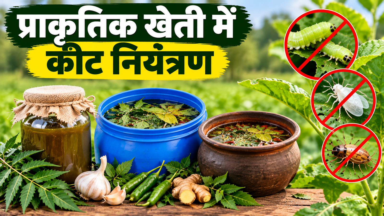 प्राकृतिक खेती में कीट नियंत्रण, फसल में कीटों का प्रकोप बढ़े तो घर पर बनाएं ये देसी अस्त्र  Prakritik Kheti Mein Keet Niyantran