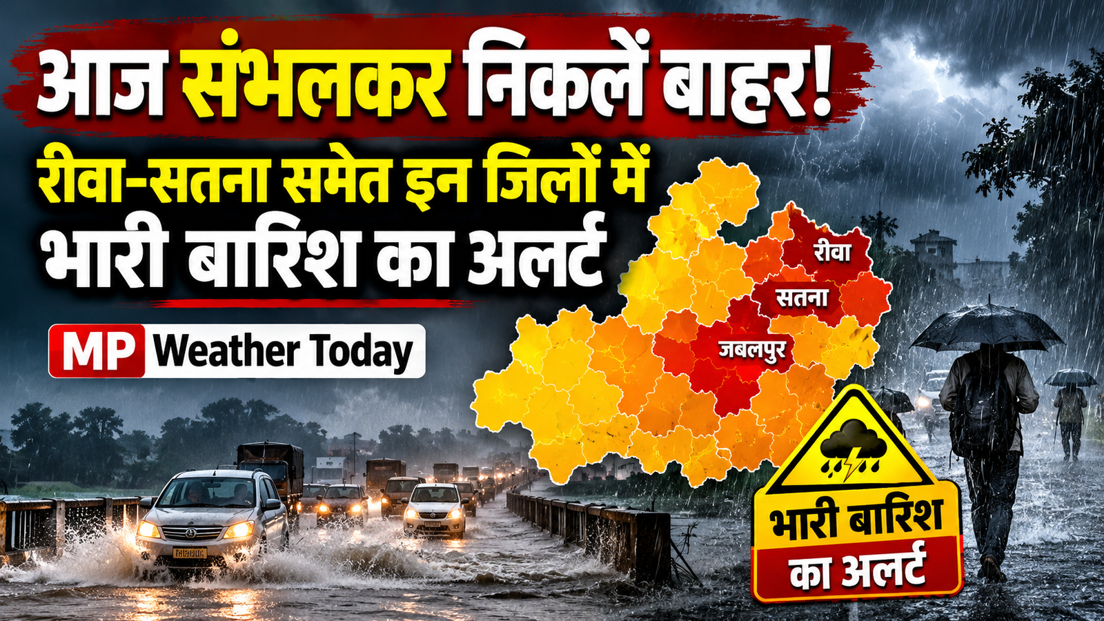 MP Weather Today: आज संभलकर निकलें बाहर! रीवा-सतना समेत इन जिलों में भारी बारिश का अलर्ट