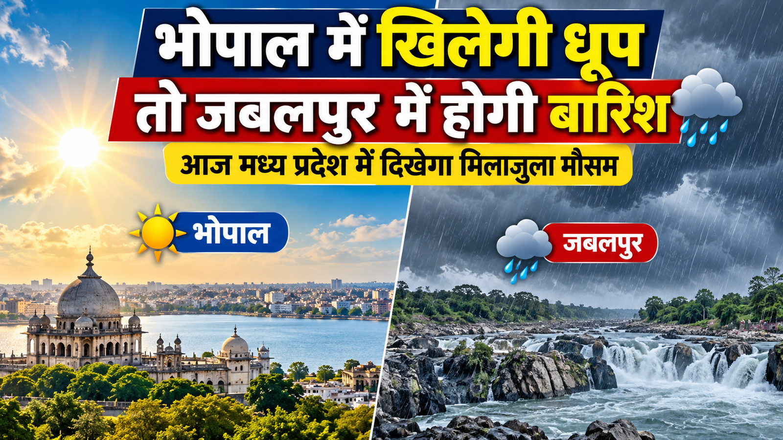 MP Weather Today: भोपाल में खिलेगी धूप तो जबलपुर में होगी बारिश, आज मध्य प्रदेश में दिखेगा मिलाजुला मौसम