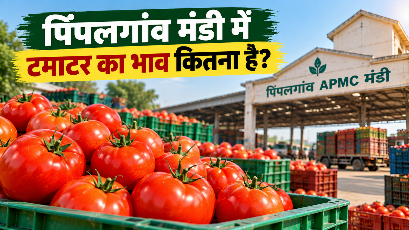 पिंपलगांव मंडी में टमाटर का भाव 411 रुपये प्रति क्रेट, 1.85 लाख क्रेट की रिकॉर्ड बिक्री Pimpalgaon Mandi Mein Tamatar Ka Bhav Kitna Hai?