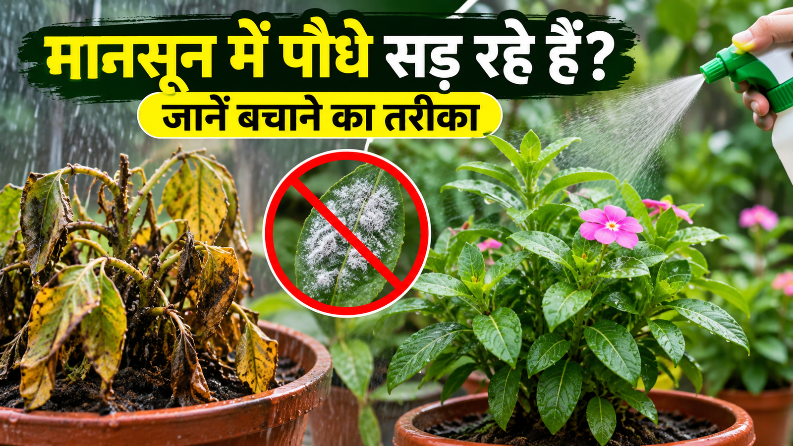 मानसून में पौधे सड़ रहे हैं? जानें फंगस से बचाने का आसान तरीका Monsoon Mein Paudhon Ko Fungus Se Kaise Bachaye