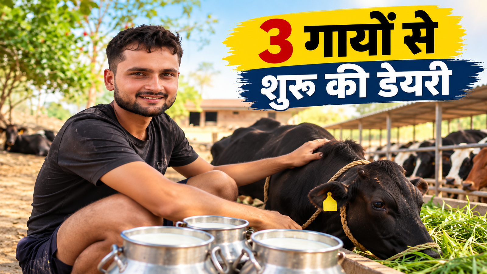नौकरी छोड़ 3 गायों से शुरू की डेयरी, आज 19 पशुओं से रोजाना 45-50 लीटर दूध का उत्पादन, सालाना 6 लाख की कमाई Shivam Shukla Dairy Farming Success Story