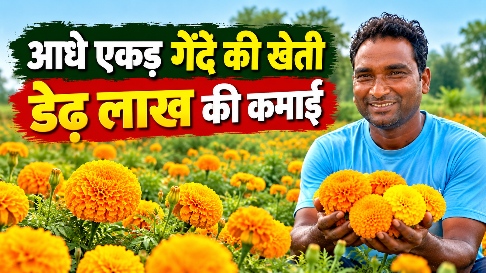छत्तीसगढ़ के बस्तर के किसान ने आधे एकड़ में गेंदे की खेती से डेढ़ लाख रुपये तक कमाई की  Purushottam Patel Gende Ki Kheti Success Story