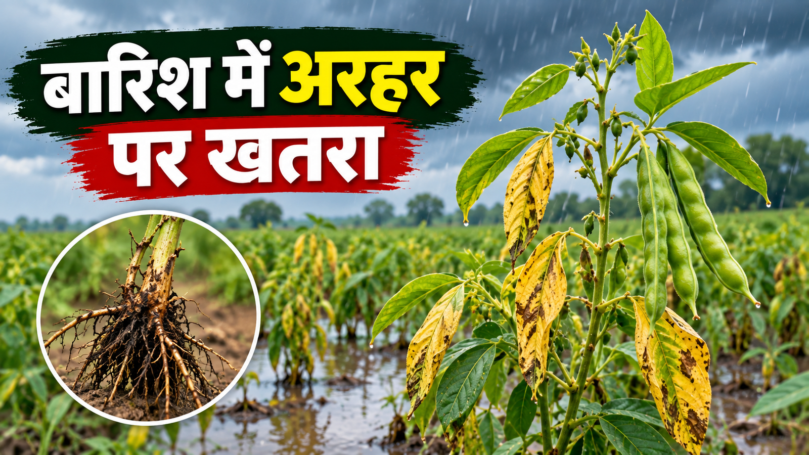 बारिश में अरहर की फसल पर मंडरा रहा खतरा, खेत में पानी जमा हुआ तो बढ़ सकता है उकठा रोग Arhar Ki Fasal Ko Uktha Rog Se Kaise Bachaye