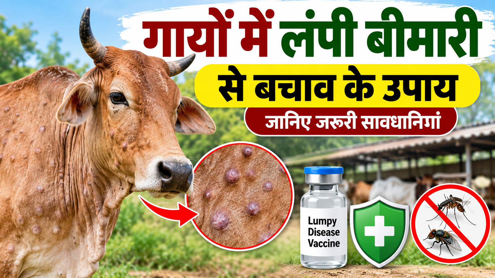 गायों में लंपी बीमारी से बचाव के उपाय, जानिए कैसे करें पशुओं की देखभाल Gayon Mein Lumpy Disease Se Bachav Ke Upay