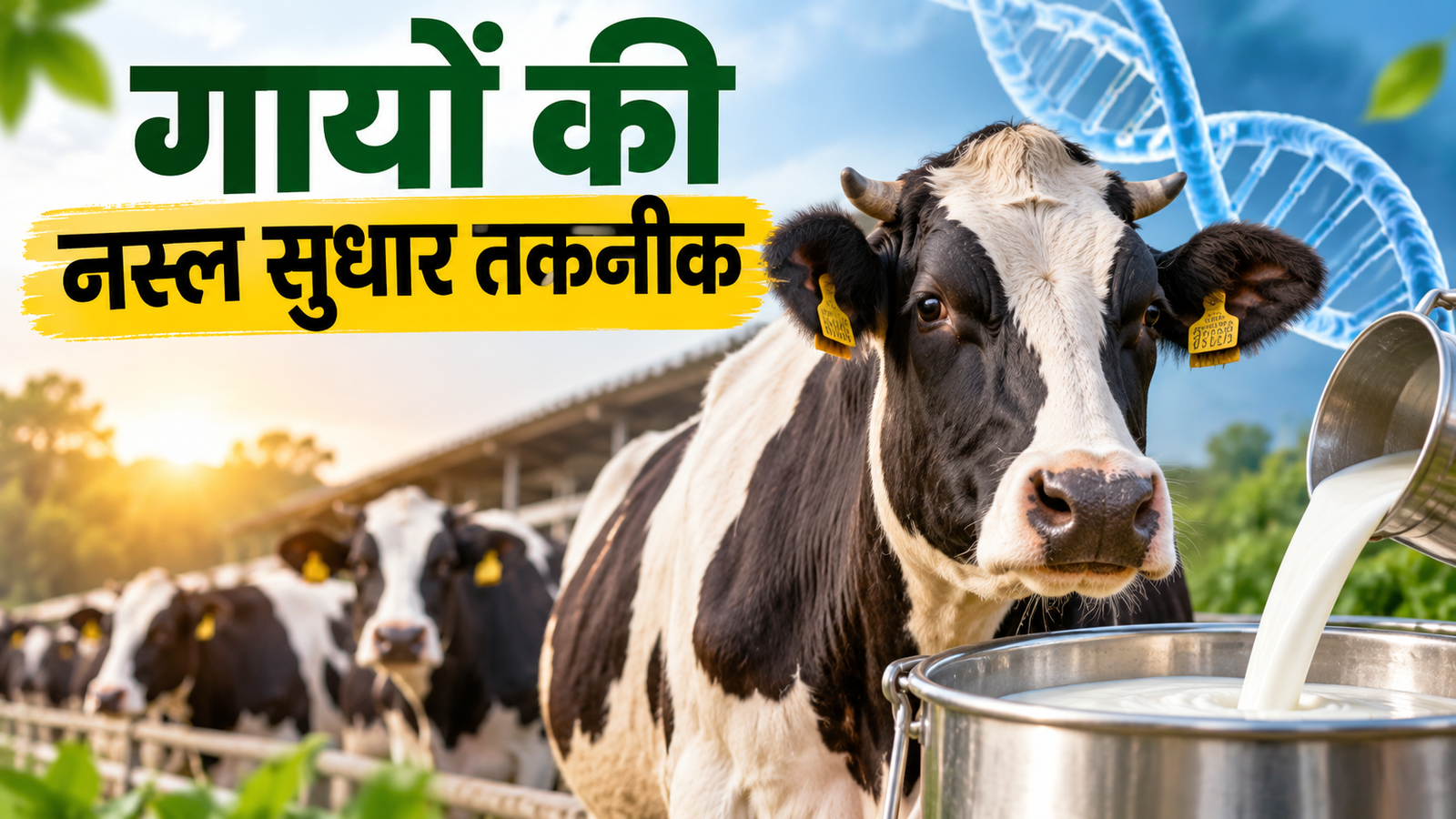 गायों की नस्ल सुधार तकनीक से बदलेगा डेयरी सेक्टर, गायों से 60 लीटर तक दूध का अनुमान  Gayon Ki Nasl Sudhar Taknik