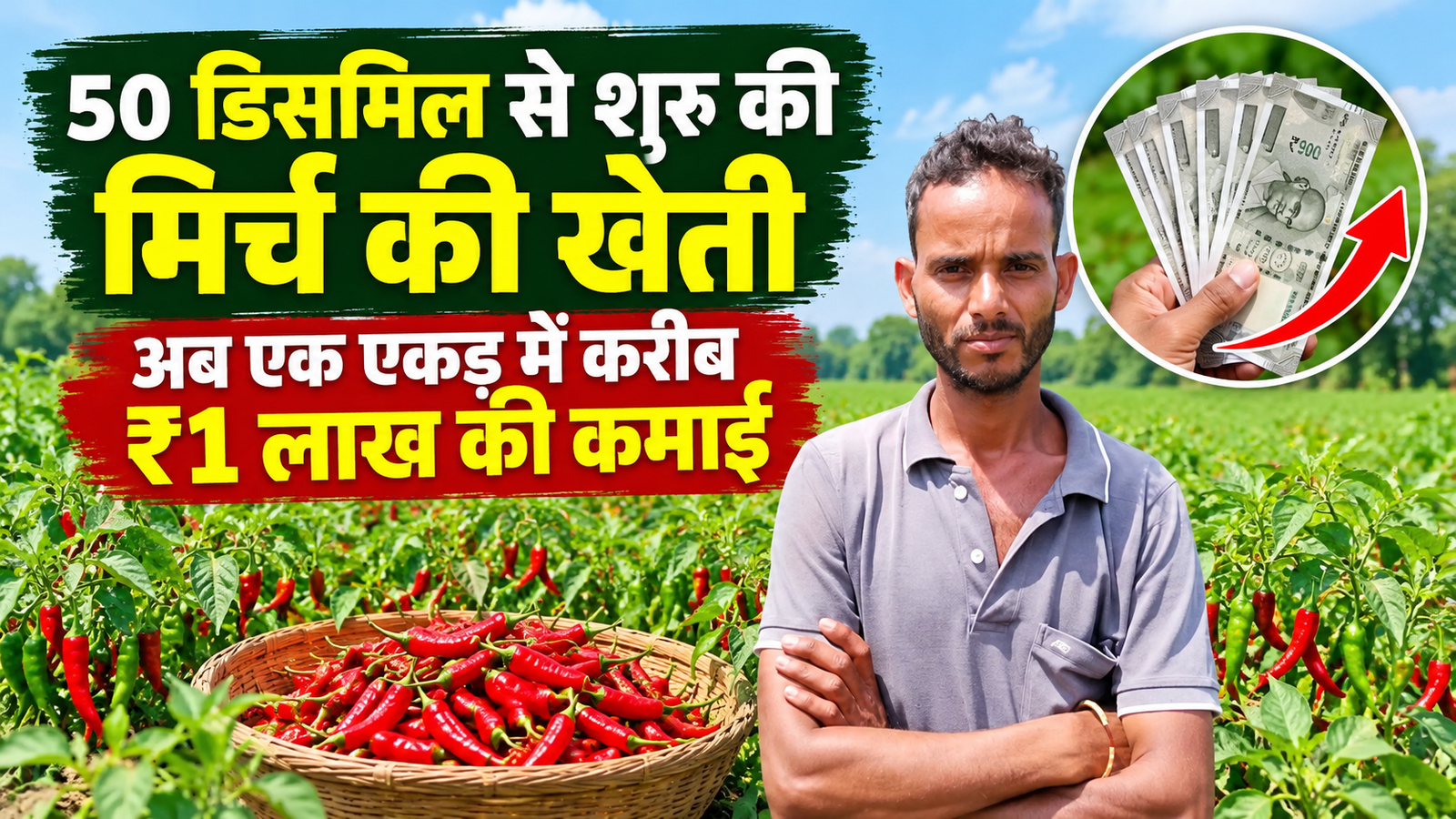 50 डिसमिल से शुरू की मिर्च की खेती, अब एक एकड़ से करीब 1 लाख रुपये की कमाई  Mahender Kumar Yadav Mirch Farming Success Story