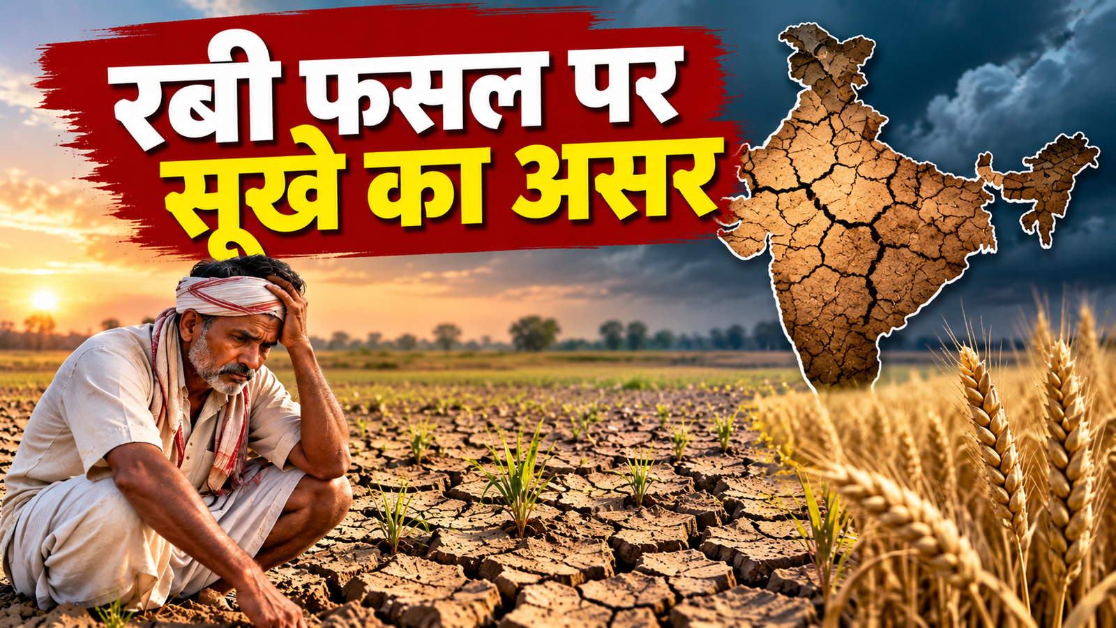 कमजोर मॉनसून का रबी फसलों पर असर देश में 15% कम बारिश, रबी बुवाई पर बढ़ी चिंता Rabi Fasal Par Sukhe Ka Asar 2026
