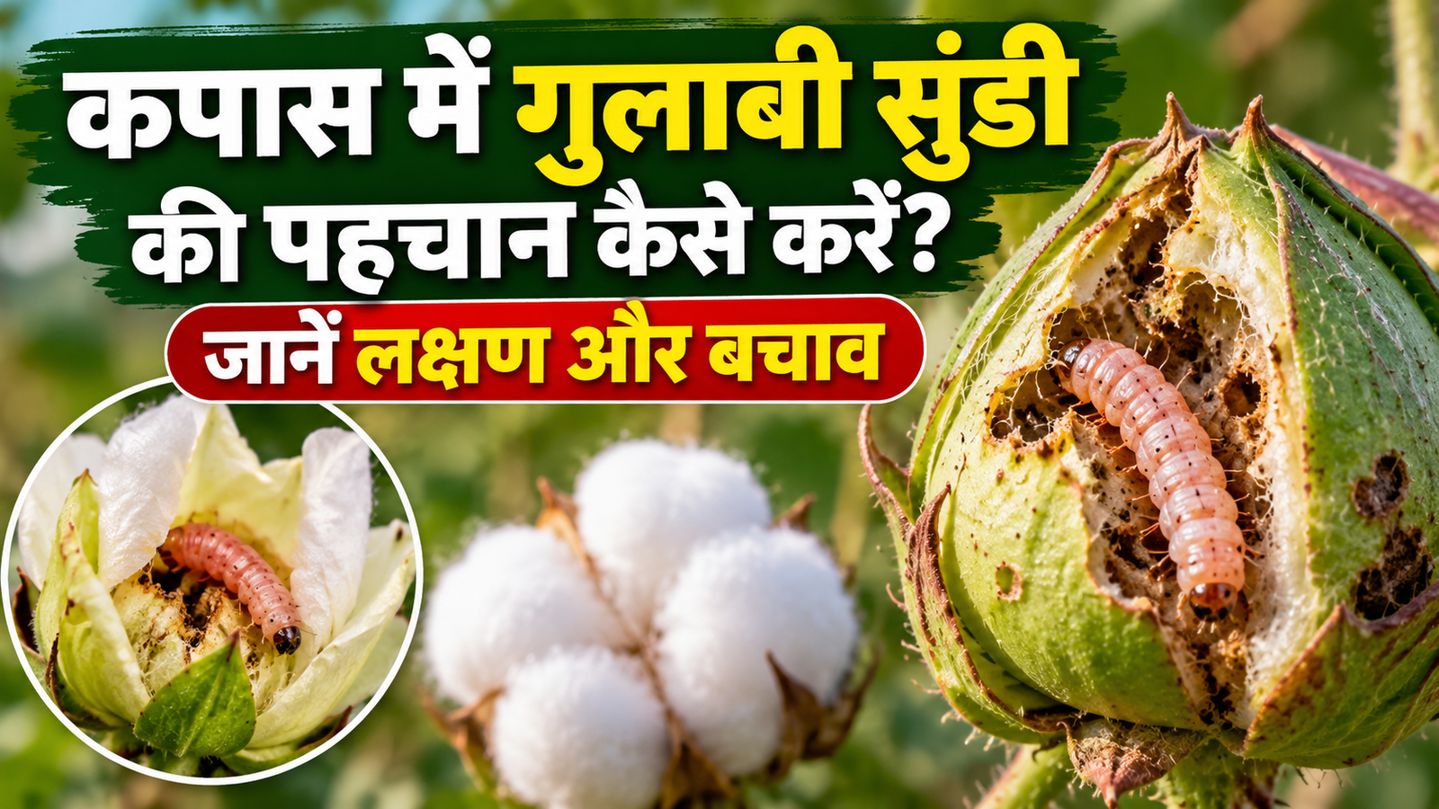 कपास में गुलाबी सुंडी की पहचान कैसे करें? जानें लक्षण और बचाव के तरीके  Kapas Mein Gulabi Sundi Ki Pehchan Kaise Karein?